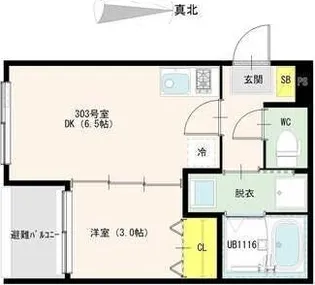 仮称)ハーモニーテラス栄生三丁目【3階】の間取り