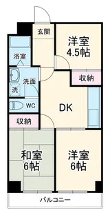 新田第6中島ハイツ【2階】の間取り