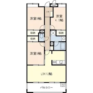 ベルフォーレ五番館【2階】の間取り