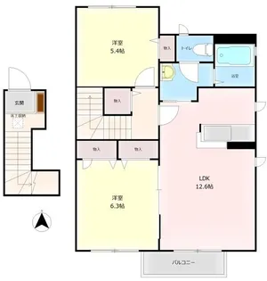 シャーメゾン栗生 I【2階】の間取り