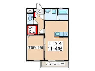 クレール志茂【1階】の間取り