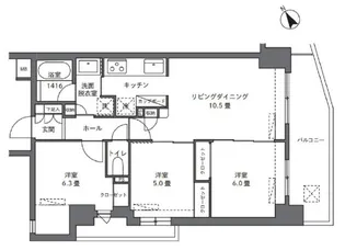 ノルディック馬込南坂フォレステア【3階】の間取り
