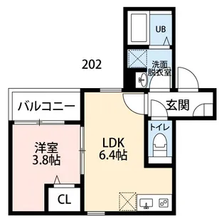 Crecia花咲【2階】の間取り