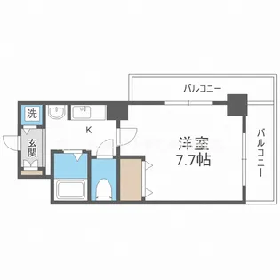 アーバンフラッツ難波東【3階】の間取り
