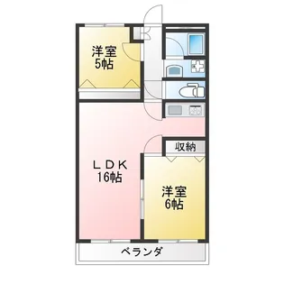 陽輪台沼津【6階】の間取り