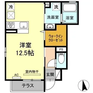 エスポワール春若【1階】の間取り
