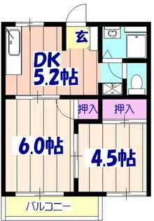 第4道野辺コーポ【1階】の間取り