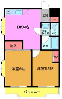 スカイハイツ南行徳【3階】の間取り