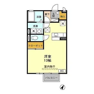 アン オアシス【1階】の間取り