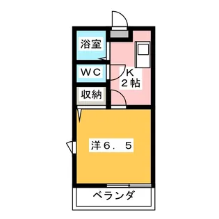 セフィラ西新【2階】の間取り