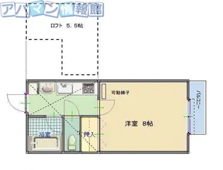 カースル程島【1階】の間取り