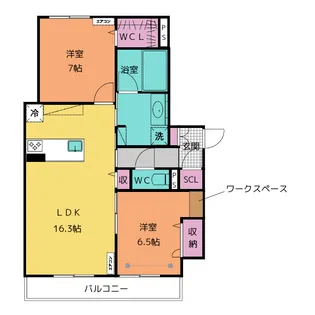 ciel 八熊【3階】の間取り