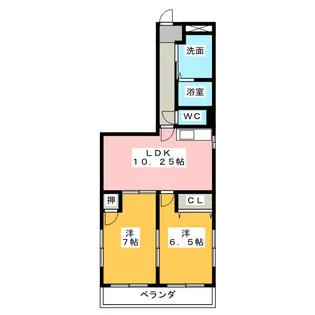 ヴェルコート新池【2階】の間取り