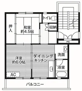ビレッジハウス石下1号棟【5階】の間取り
