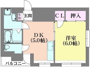 グリーンヒル新長田【3階】の間取り
