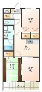 リビエール国立【3階】の間取り