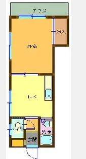 アローハイツ【1階】の間取り