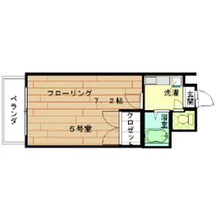 福岡県福岡市中央区荒戸1【マンション】の間取り