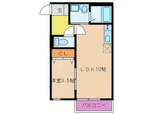 ファインフォレスタ和白東【1階】の間取り