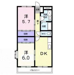 ソレアード三保【3階】の間取り