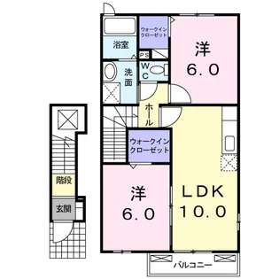 エアリーヒルズ壱番館【2階】の間取り