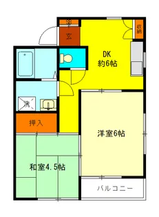 レインボーK【2階】の間取り