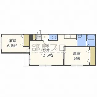 ベルフォレII【4階】の間取り