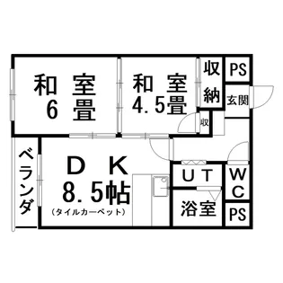 ロジェ中島1号【2階】の間取り