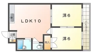 2LDKの間取り画像