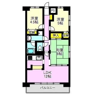 ダイアパレス高崎ガーデンステージ1206【12階】の間取り