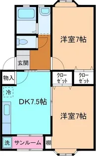 サンハイム優雅【2階】の間取り