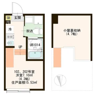 シャルマンシーナ六町【2階】の間取り