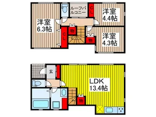 埼玉県さいたま市浦和区北浦和3【一戸建】の間取り