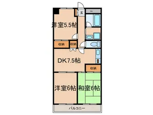 ホワイトプラムビル【4階】の間取り