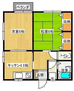 ウッディヒル芙久舞(森友)【2階】の間取り