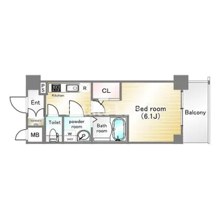 エスリード神戸ラ・コスタ【7階】の間取り