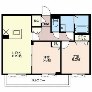 新潟県上越市大字飯【マンション】の間取り