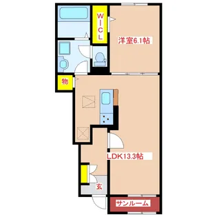 天テラスI【1階】の間取り