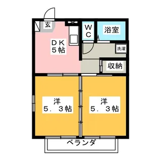 ヒルズTAKI 6【2階】の間取り