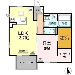 リーベル【1階】の間取り