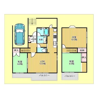 大阪府吹田市山田西3【一戸建】の間取り