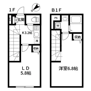 RiverResidence用賀【1階】の間取り
