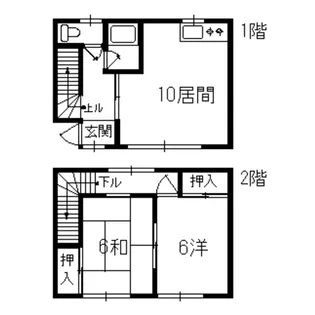 青森県青森市大字浪館【一戸建】の間取り