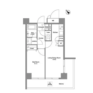 コンフォリア白金高輪【11階】の間取り