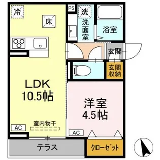 Asset-Court堀之内【1階】の間取り