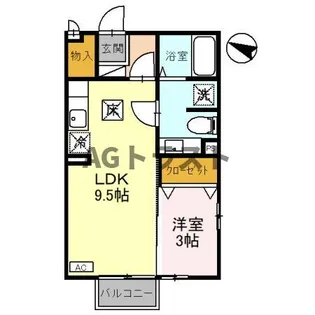 リヴェール エスパシオ【1階】の間取り