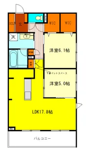 Aporte de Bonheur(アポルテドボヌール)【3階】の間取り