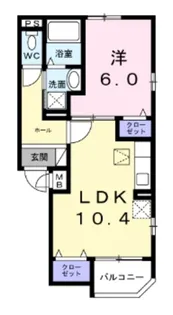 クレシーダ【01】【2階】の間取り