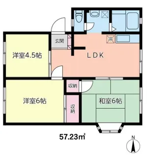 ケーイーハイム【1階】の間取り