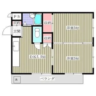 ハイツ霜越【4階】の間取り